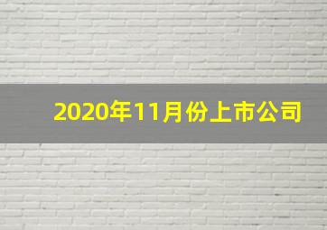 2020年11月份上市公司