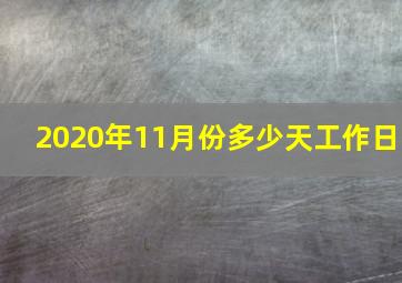 2020年11月份多少天工作日