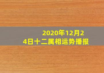 2020年12月24日十二属相运势播报