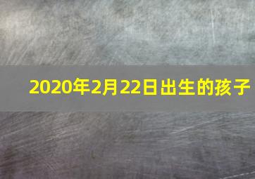 2020年2月22日出生的孩子