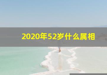 2020年52岁什么属相