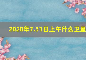 2020年7.31日上午什么卫星