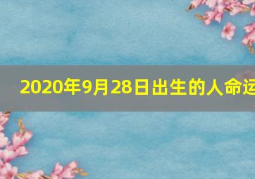 2020年9月28日出生的人命运