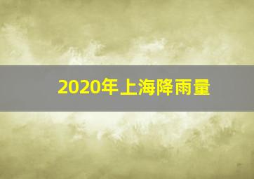 2020年上海降雨量