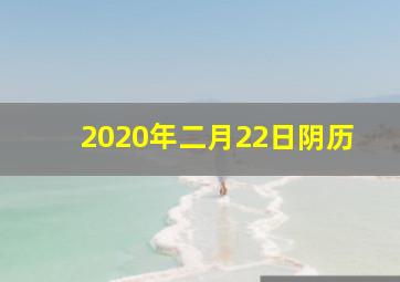 2020年二月22日阴历