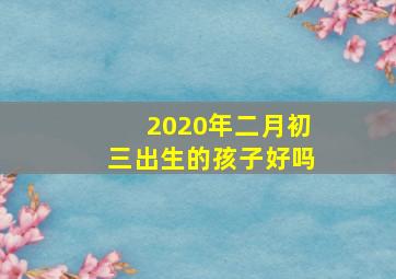 2020年二月初三出生的孩子好吗