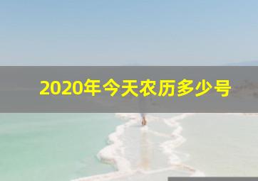 2020年今天农历多少号