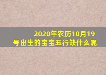 2020年农历10月19号出生的宝宝五行缺什么呢