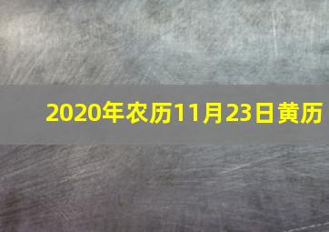 2020年农历11月23日黄历