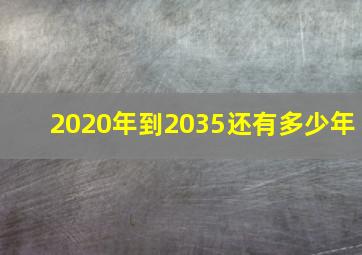 2020年到2035还有多少年