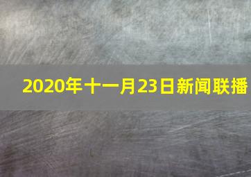 2020年十一月23日新闻联播