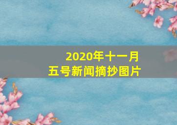 2020年十一月五号新闻摘抄图片