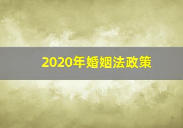 2020年婚姻法政策