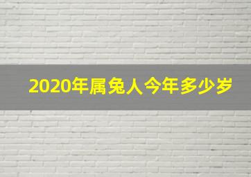 2020年属兔人今年多少岁