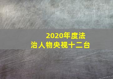 2020年度法治人物央视十二台