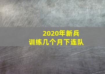 2020年新兵训练几个月下连队