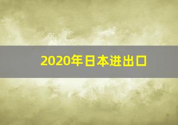 2020年日本进出口