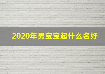 2020年男宝宝起什么名好