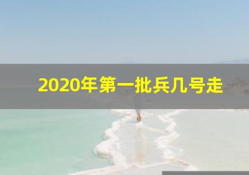 2020年第一批兵几号走