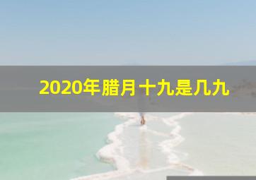 2020年腊月十九是几九