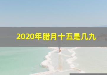 2020年腊月十五是几九