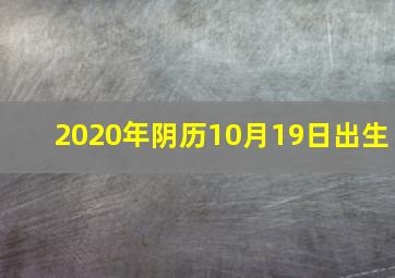 2020年阴历10月19日出生