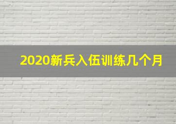 2020新兵入伍训练几个月