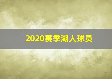 2020赛季湖人球员