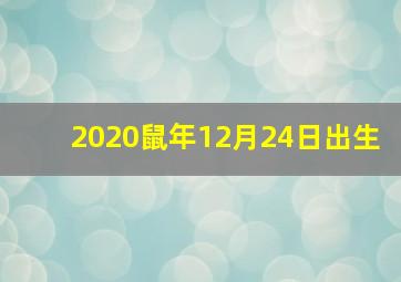 2020鼠年12月24日出生