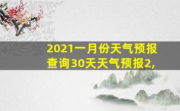 2021一月份天气预报查询30天天气预报2,