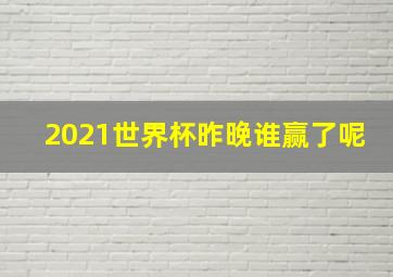 2021世界杯昨晚谁赢了呢