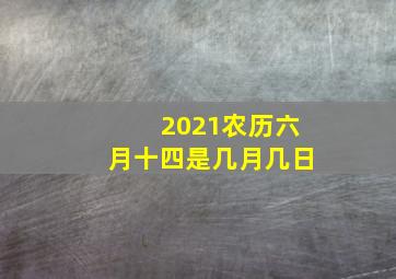 2021农历六月十四是几月几日