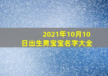 2021年10月10日出生男宝宝名字大全