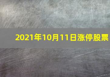 2021年10月11日涨停股票