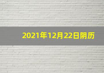 2021年12月22日阴历