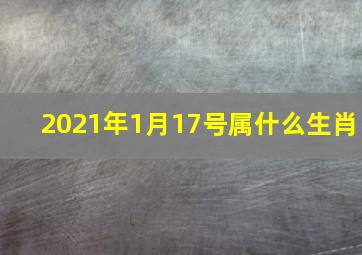 2021年1月17号属什么生肖