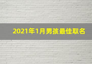 2021年1月男孩最佳取名