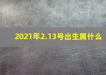 2021年2.13号出生属什么