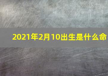 2021年2月10出生是什么命