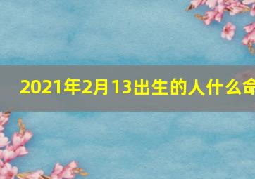 2021年2月13出生的人什么命