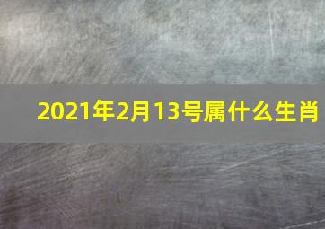 2021年2月13号属什么生肖