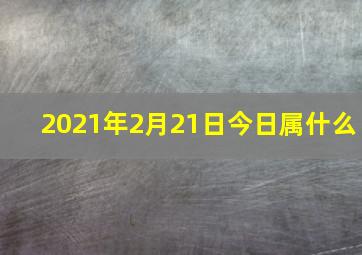 2021年2月21日今日属什么