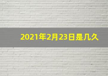 2021年2月23日是几久