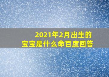 2021年2月出生的宝宝是什么命百度回答