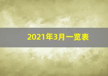 2021年3月一览表