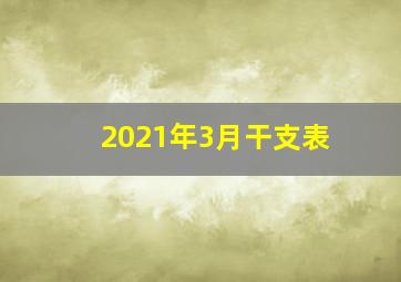 2021年3月干支表