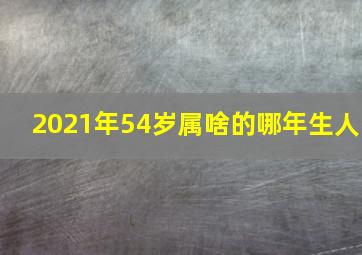 2021年54岁属啥的哪年生人