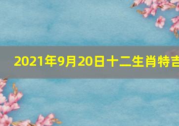 2021年9月20日十二生肖特吉