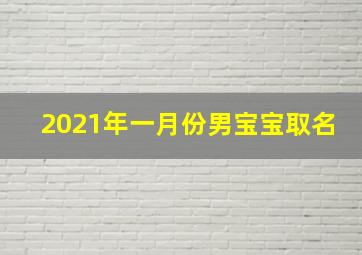 2021年一月份男宝宝取名