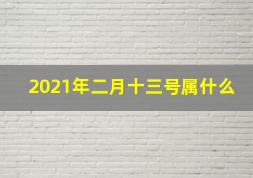 2021年二月十三号属什么